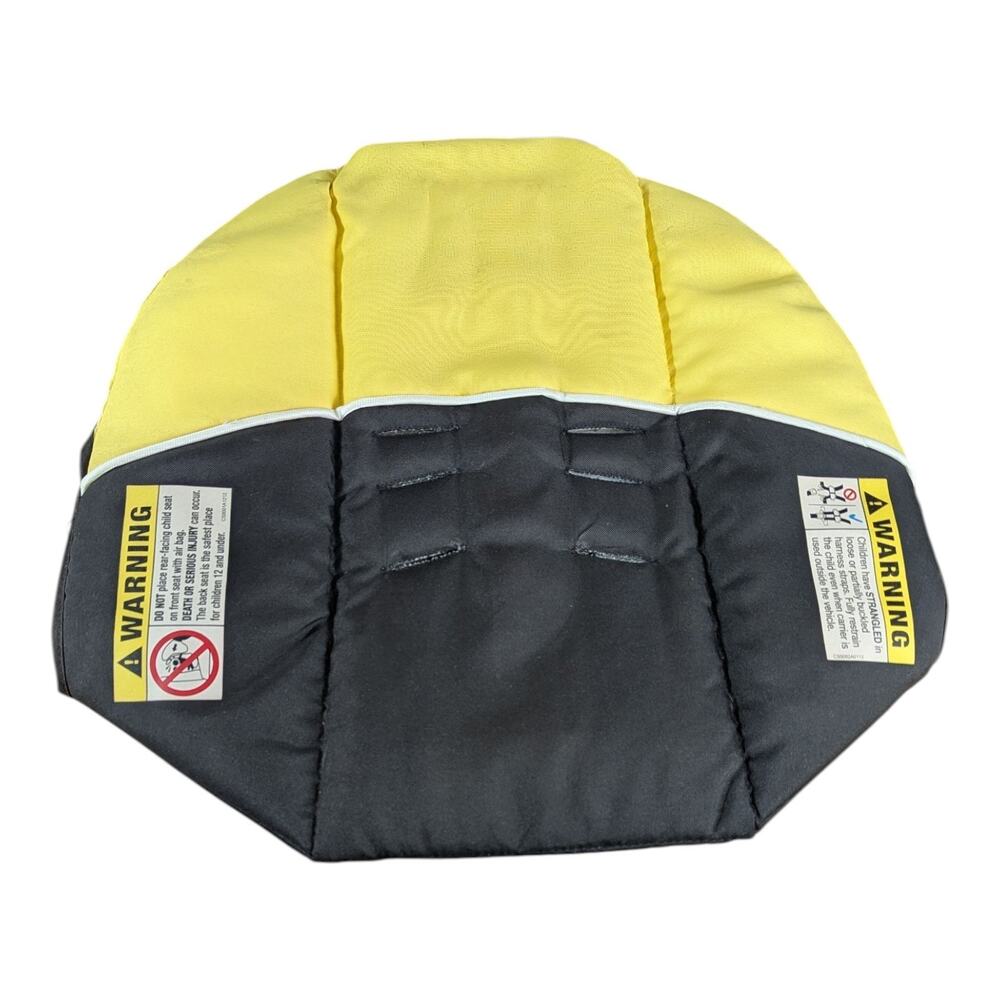 Baby Trend Car Seat Cover Yellow From Jogging Stroller Triangular Handle Fabric